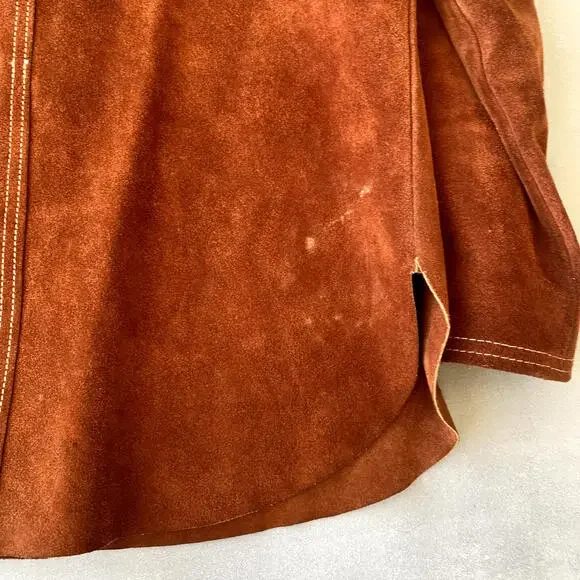 Vintage‎ Suede Jacket Womens 12 Western Ranchman Outfitters Brown Lined - Picture 7 of 10